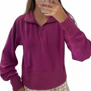 Women's Purple/pink Half-Zip Top